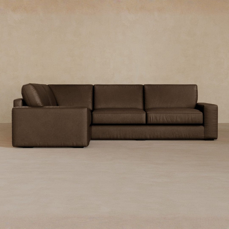 3 Seater Sectional-Full Grain Leather-Espresso