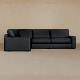 3 Seater Sectional-Full Grain Leather-Ink