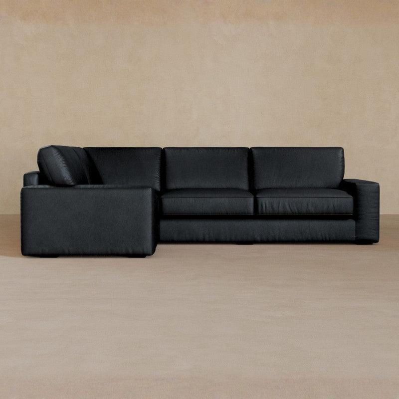 3 Seater Sectional-Full Grain Leather-Ink