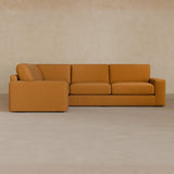 3 Seater Sectional-Linen Blend-Camel