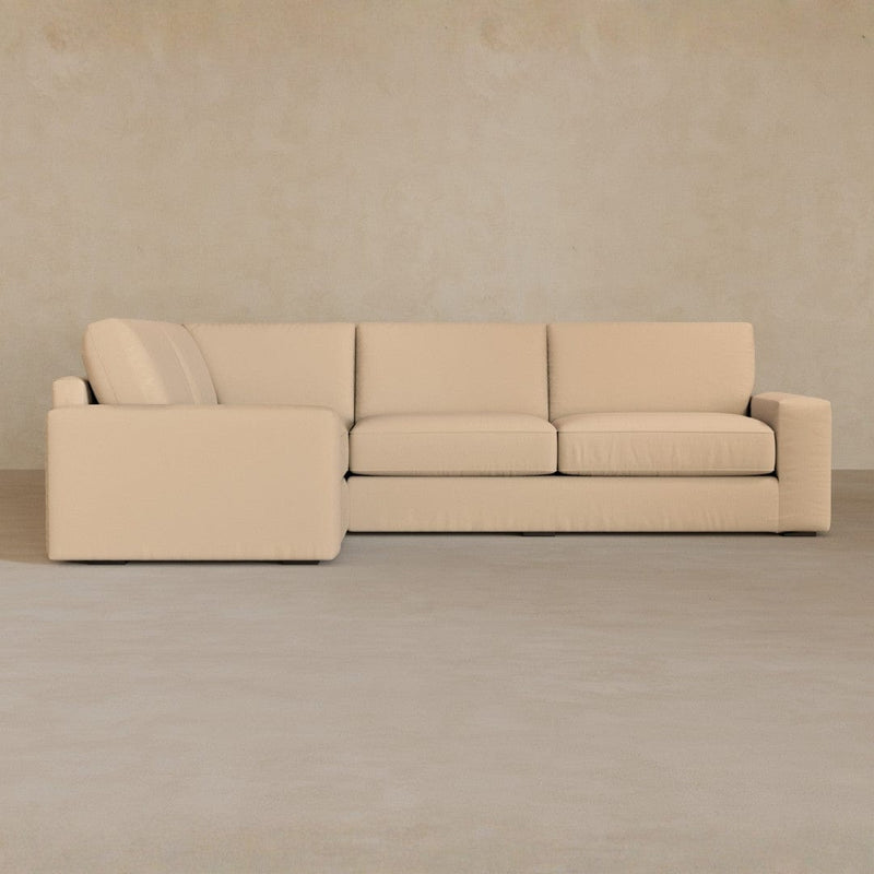 3 Seater Sectional-Linen Blend-Chalk