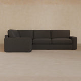 3 Seater Sectional-Linen Blend-Charcoal