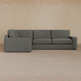 3 Seater Sectional-Linen Blend-Graphite