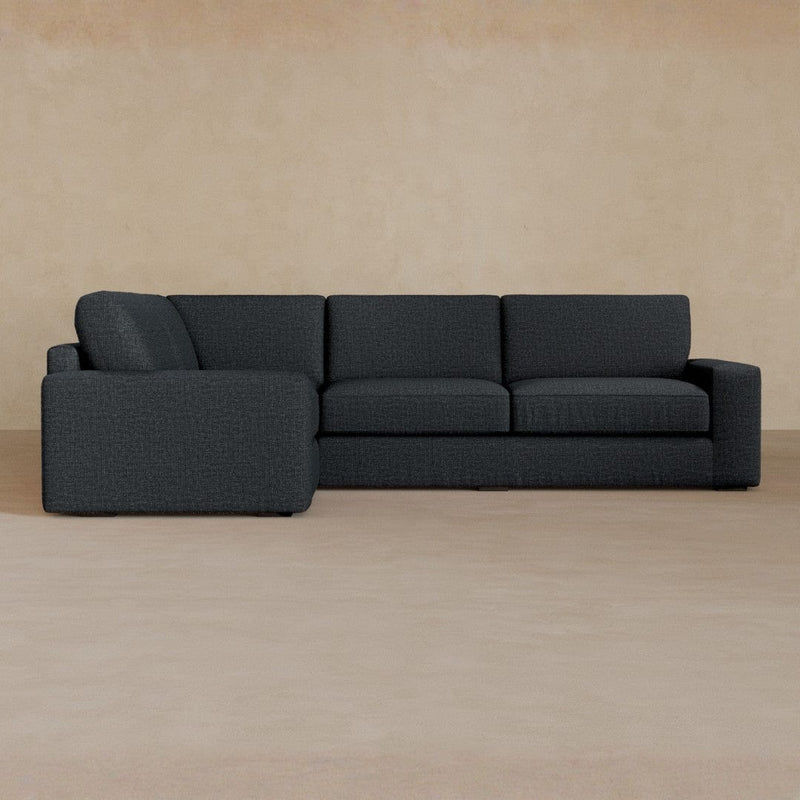 3 Seater Sectional-Linen Blend-Ink