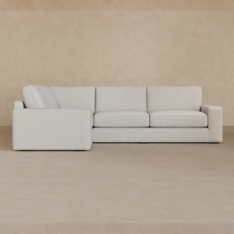 3 Seater Sectional-Linen Blend-Ivory