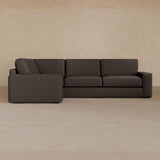 3 Seater Sectional-Linen Blend-Mink