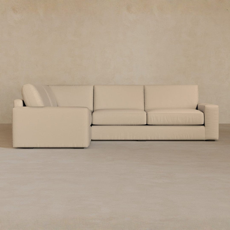 3 Seater Sectional-Top Grain Leather Shell