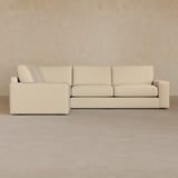 3 Seater Sectional-Top Grain Leather-Alabaster