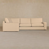 3 Seater Sectional-Top Grain Leather-Chalk