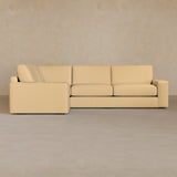 3 Seater Sectional-Top Grain Leather-Fawn