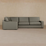 3 Seater Sectional-Top Grain Leather-Greige