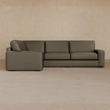 3 Seater Sectional-Top Grain Leather-Stone