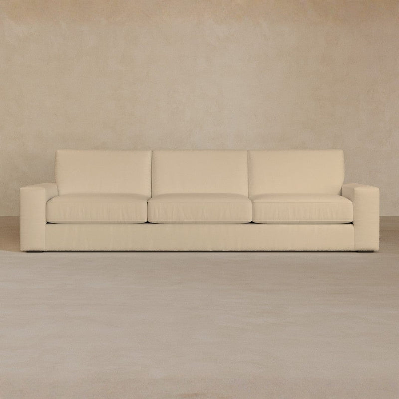 3 Seater-Full Grain Leather-Linen