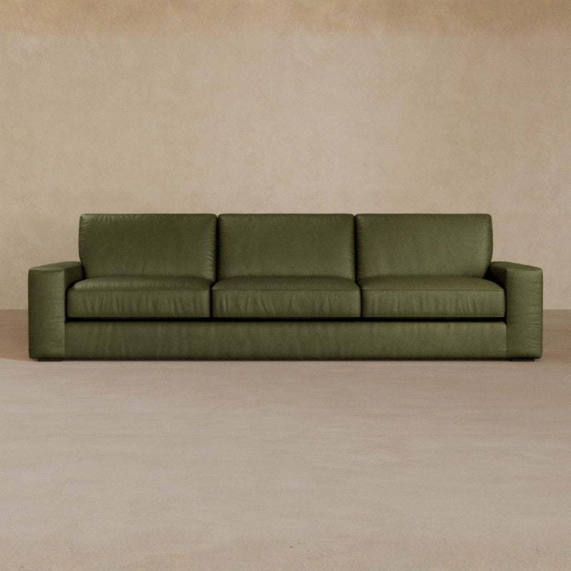 3 Seater-Full Grain Leather-Olive
