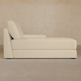 Chaise-Full Grain Leather-Alabaster