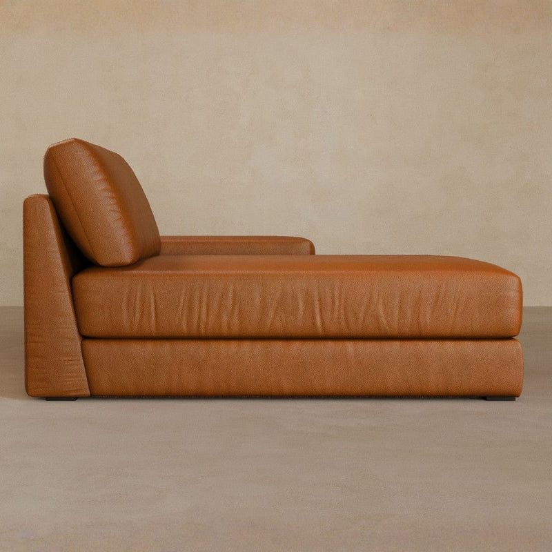 Chaise-Full Grain Leather-Brandy