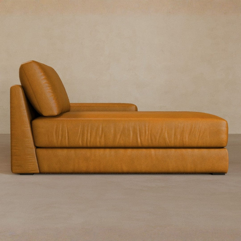 Chaise-Full Grain Leather-Camel