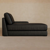 Chaise-Full Grain Leather-Charcoal
