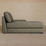Chaise-Full Grain Leather-Greige