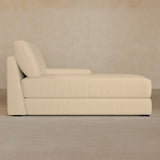 Chaise-Full Grain Leather-Linen