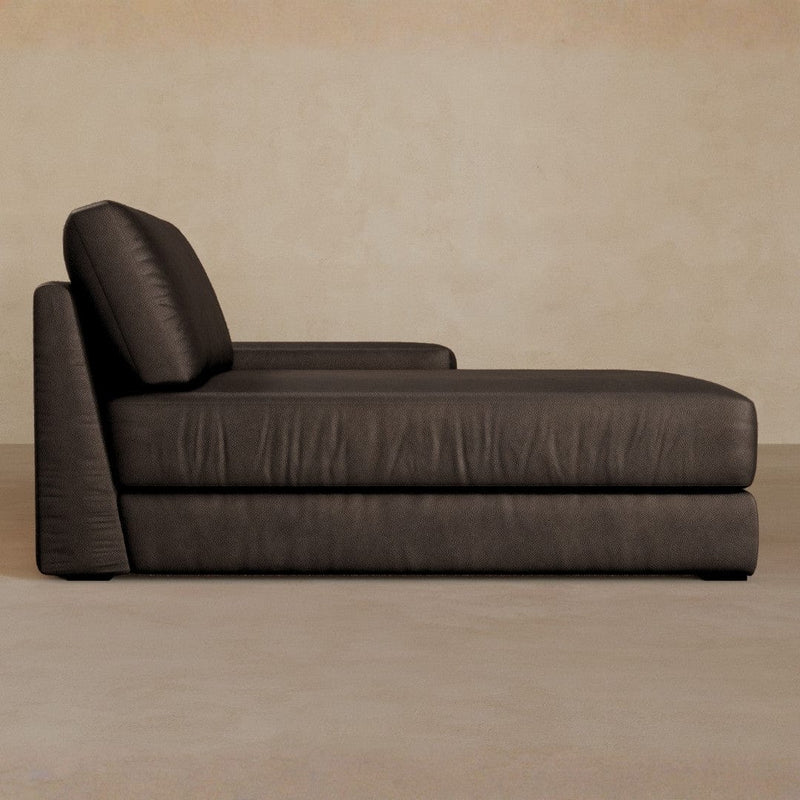 Chaise-Full Grain Leather-Mink