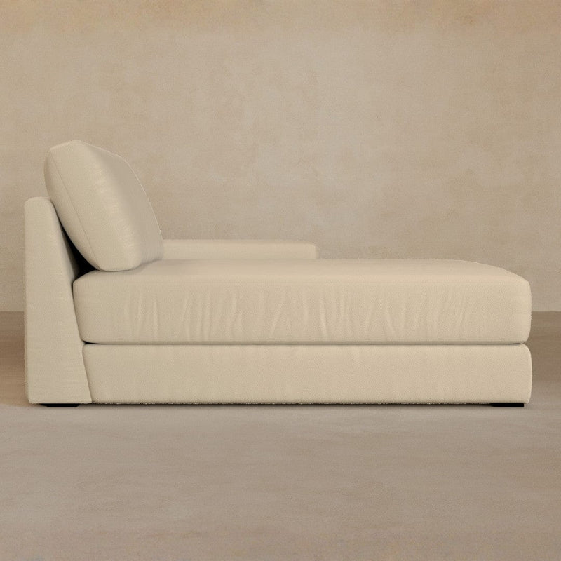 Chaise-Top Grain Leather-Alabaster