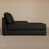 Chaise-Top Grain Leather-Charcoal