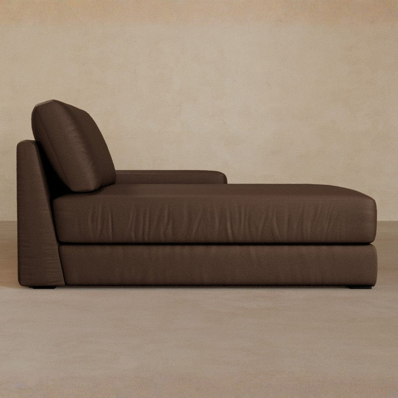 Chaise-Top Grain Leather-Espresso