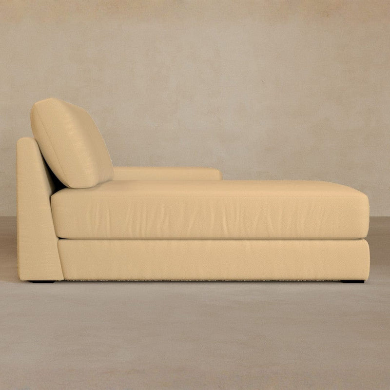 Chaise-Top Grain Leather-Fawn