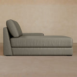 Chaise-Top Grain Leather-Greige