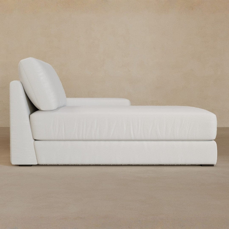 Chaise-Top Grain Leather-Ivory