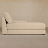 Chaise-Top Grain Leather-Linen