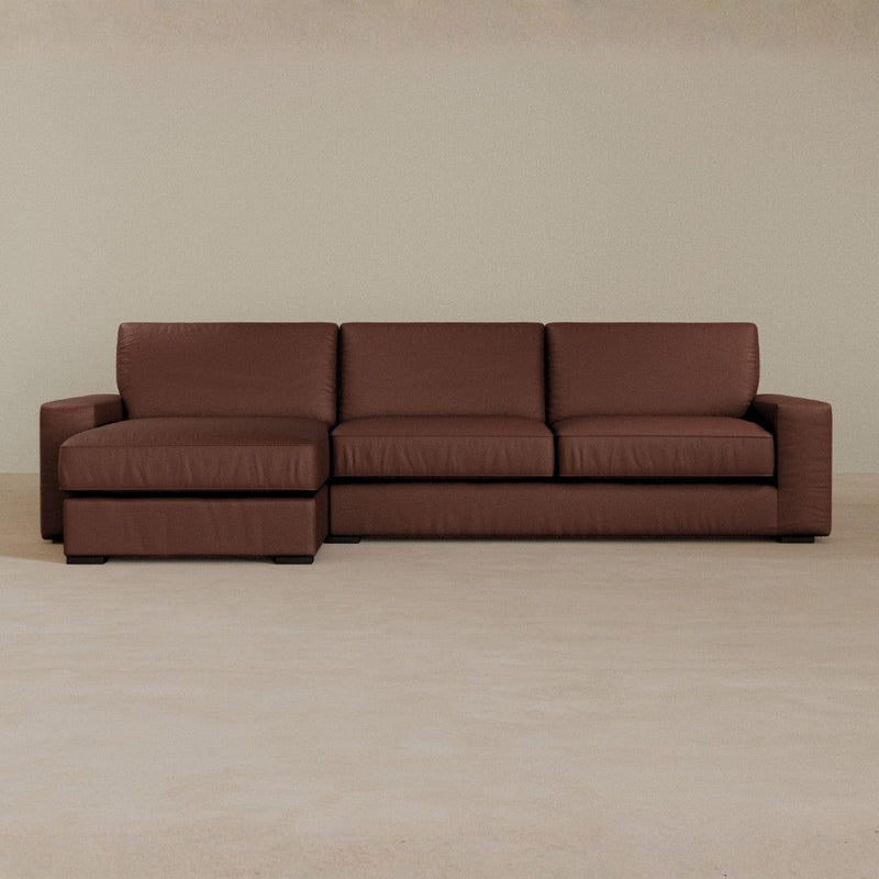 Large Corner-Top Grain Leather-Oxblood