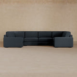 Large Sectional-Boucle-Navy