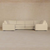 Large Sectional-Full Grain Leather-Alabaster