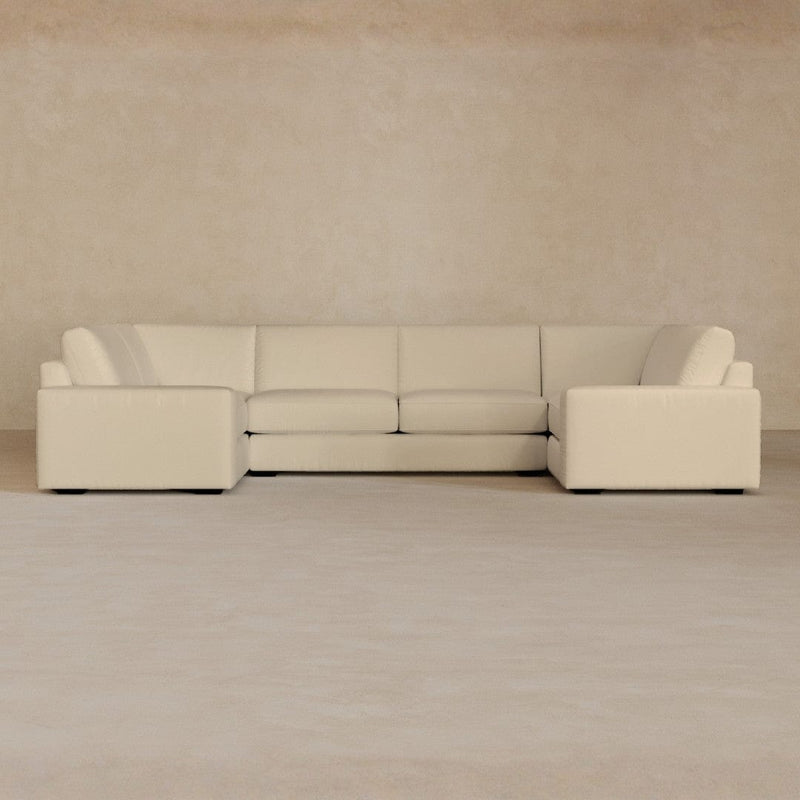 Large Sectional-Full Grain Leather-Alabaster