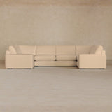 Large Sectional-Full Grain Leather-Chalk
