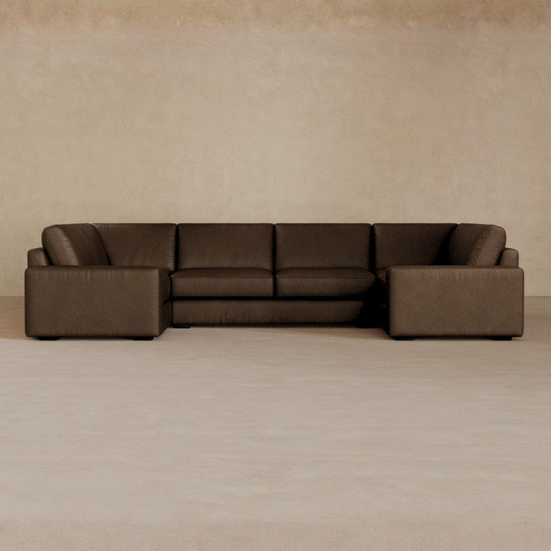 Large Sectional-Full Grain Leather-Espresso