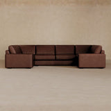 Large Sectional-Full Grain Leather-Oxblood