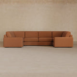 Large Sectional-Linen Blend-Brandy