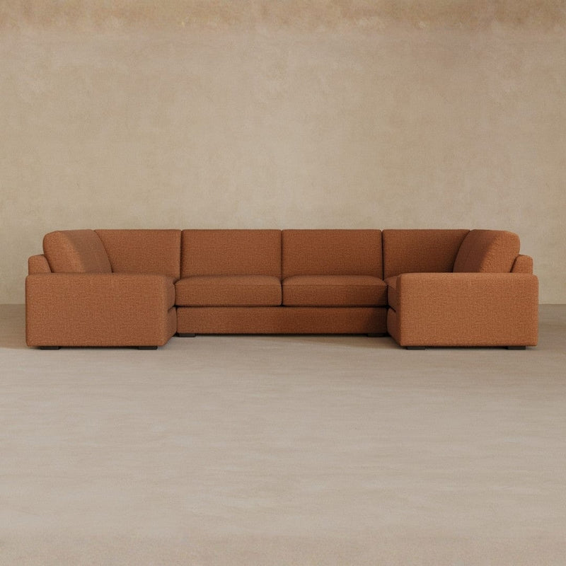 Large Sectional-Linen Blend-Brandy