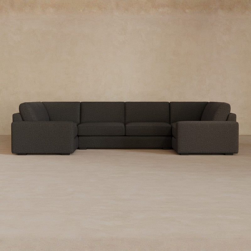 Large Sectional-Linen Blend-Charcoal