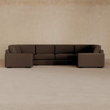 Large Sectional-Linen Blend-Espresso