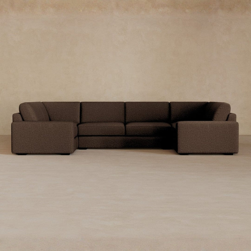 Large Sectional-Linen Blend-Espresso
