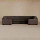 Large Sectional-Linen Blend-Mink