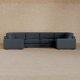 Large Sectional-Linen Blend-Navy