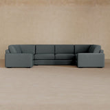 Large Sectional-Linen Blend-Pewter