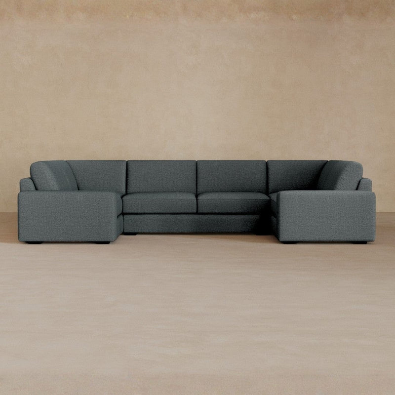 Large Sectional-Linen Blend-Pewter