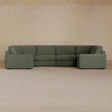 Large Sectional-Linen Blend-Sage