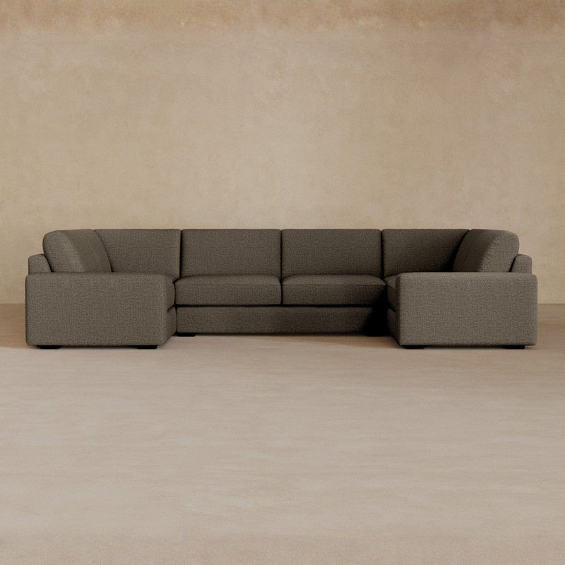 Large Sectional-Linen Blend-Stone